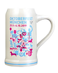 Offizieller Oktoberfestkrug 2019 - Masskrug vom Veranstalter - Bierkrug vom Oktoberfest München