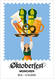 Aktuelles Oktoberfestplakat 2025 (RAW der LH Stadt München - Design von Amiera Harithas und Dianah-Charles Francis)