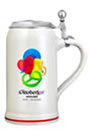 1 Liter Oktoberfestkrug 2023 - Offizieller Steinkrug mit graviertem Zinndeckel