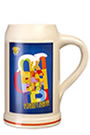 1 Liter Oktoberfestkrug 2015 - Offizieller Steinkrug ohne Deckel