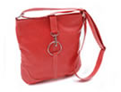 Trachtentasche "Katja" - Coralrote Tasche aus Leder