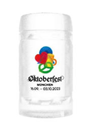 Glaskrug Oktoberfest 2023 - 1,0 Liter Isarseidel - Bierglas und Wiesnkrug