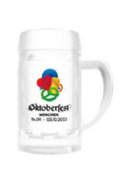 Glasstamperl Oktoberfest 2023 - 4cl Mini Isarseidl als Schnapsglas