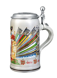 Neuer Oktoberfest Krug - Wirtekrug 2019 mit Zinndeckel
