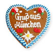 Münchner Lebkuchenherz - Gruss aus München